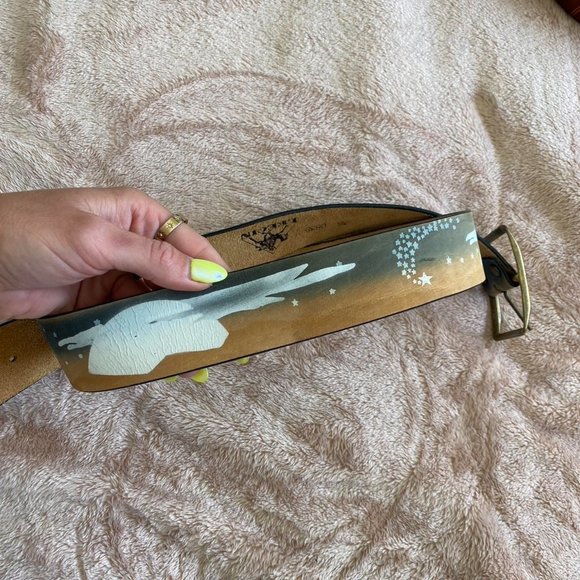 LEEGIN GENUINE LEATHER BELT ABSTRACT WESTERN BOHEMIAN - Picture 5 of 5